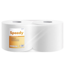 Bobina asciugatutto Speedy - 2 veli - 17 gr - diametro 26 cm - 21,5 cm x 192 m - microgoffrata - cellulosa - bianco - Lu