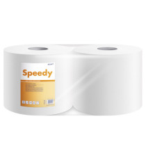 Bobina asciugatutto Speedy - 2 veli - 17 gr - diametro 26 cm - 21,5 cm x 192 m - microgoffrata - cellulosa - bianco - Lu