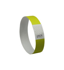Braccialetti identificativi - in Tyvek - giallo fluo - 265 x 19 mm - 50 fogli - 10 et/fg - Avery - Conf. 500 pezzi