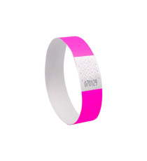 Braccialetti identificativi - in Tyvek - rosa fluo - 265 x 19 mm - 50 fogli - 10 et/fg - Avery - Conf. 500 pezzi