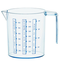 Brocca graduata - 0,75 L -  trasparente