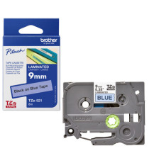 Brother - Nastro -  Nero/Blu - TZE521 - 9mm x 8mt