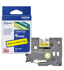 Brother - Nastro -  Nero/Giallo - TZE621 - 9mm x 8mt