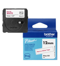Brother - Nastro -  Rosso/Bianco - BTAG232 - 12mm x 4mt