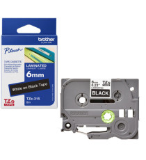 Brother - Nastro - Bianco/Nero - TZE315 - 6mm x 8mt