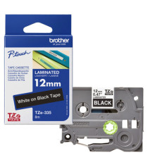Brother - Nastro - Bianco/Nero - TZE335 - 12mm x 8mt