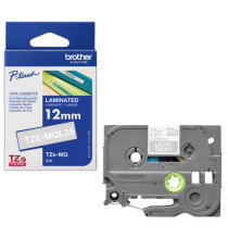 Brother - Nastro - laminato - opaco - 12 mmx5m - Bianco/Grigio chiaro - TZEMQL35