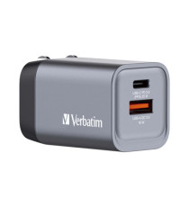 Adattatore da viaggio GNC-35 - 1x USB-C PD 35W, 1x USB-A QC 3.0 35W - Verbatim - 32200