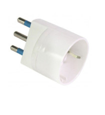 Adattatore semplice con spina 2P+T 16A - presa Schuko 16A - MKC