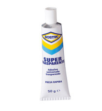 Adesivo Supertrasparente - universale - 50 gr - trasparente - Bostik