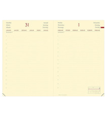 Agenda giornaliera - Daily 21 Prestige 2027 - 13 x 21 cm - copertina Silk - nero - Quo Vadis