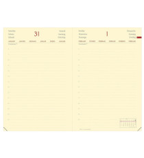 Agenda giornaliera - Daily 21 Prestige 2027 - 13 x 21 cm - copertina Silk - nero - Quo Vadis