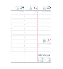 Agenda settimanale 2027 - copertina in carta imbottita - 17 x 24 cm - blu