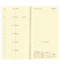Agenda settimanale Italnote S 2027 - c/spirale - copertina Impala - 8,8 x 17 cm - nero - Quo Vadis