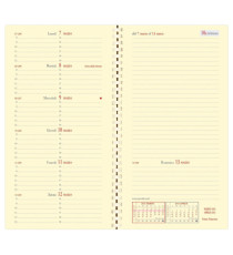 Agenda settimanale Italnote S 2027 - c/spirale - copertina Impala - 8,8 x 17 cm - nero - Quo Vadis