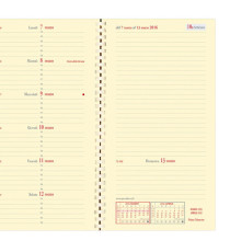 Agenda settimanale Italnote S 2027 - c/spirale - copertina Impala - 8,8 x 17 cm - nero - Quo Vadis