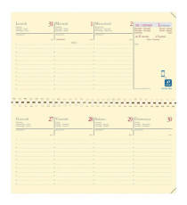 Agenda settimanale Planital 2027 - c/spirale - 8,8 x 17 cm - copertina Soho - blu acciaio - Quo Vadis