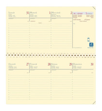 Agenda settimanale Planital 2027 - c/spirale - copertina Impala - 8,8 x 17 cm - nero - Quo Vadis