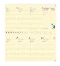 Agenda settimanale Planital 2027 - c/spirale - copertina Soho - 8,8 x 17 cm - nero - Quo Vadis