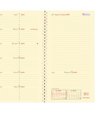 Agenda settimanale Planital 2027 - c/spirale - copertina Soho - 8,8 x 17 cm - nero - Quo Vadis