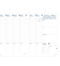 Agenda settimanale Prenote 2027 - copertina Impala - 21 x 29,7 cm - nero - Quo Vadis
