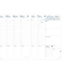 Agenda settimanale Prenote 2027 - copertina Impala - 21 x 29,7 cm - nero - Quo Vadis
