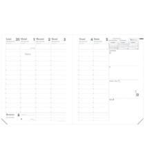 Agenda settimanale Presidente Impala 2027 - 21 x 27 cm - nero - Quo Vadis