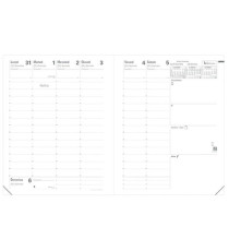Agenda settimanale Presidente Marlow 2027 - 21 x 27 cm - blu notte - Quo Vadis
