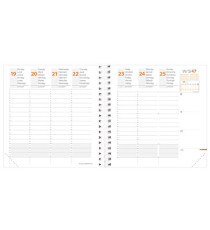Agenda settimanale Time&Life 2027 - 16 x 16 cm - nero - Quo Vadis