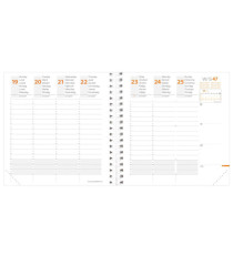 Agenda settimanale Time&Life 2027 - 16 x 16 cm - nero - Quo Vadis