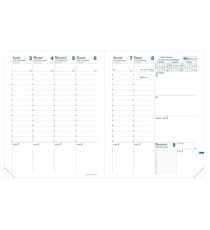 Agenda settimanale Trinote 2027 - copertina Impala - 18 x 24 cm - nero - Quo Vadis