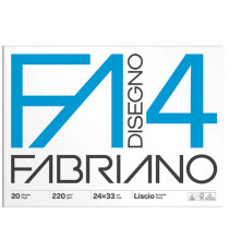 Album F4 - 24 x 33 cm - 20 fogli - 220 gr - liscio - Fabriano