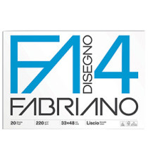 Album F4 - 33 x 48 cm - 220 gr - 20 fogli - liscio - Fabriano