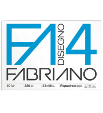 Album F4 - 33 x 48 cm - 220 gr - 20 fogli - liscio squadrato - Fabriano