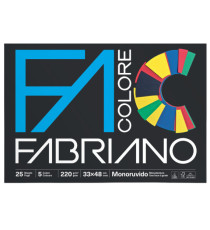 Album FaColore - 33 x 48 cm - 25 fogli - 220 gr - 5 colori - Fabriano
