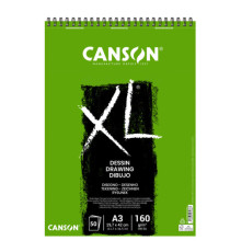 Album spiralato lato corto XL drawing - A3 - 160 gr - 50 fogli - Canson