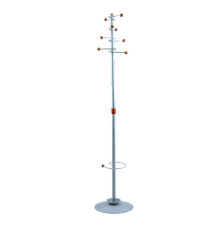 Appendiabiti Dallas - con portaombrelli - 8 posti - 180 x 40 cm - grigio - Unisit