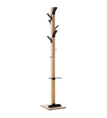 Appendiabiti Easycloth - con portaombrelli - 6 posti - 35 x 35 x 180 cm - legno/nero - Paperflow