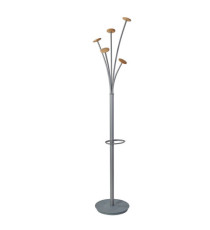 Appendiabiti Festival M - 5 posti - 175 cm - grigio/legno chiaro - Alba
