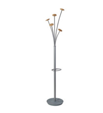 Appendiabiti Festival M - 5 posti - 175 cm - grigio/legno chiaro - Alba