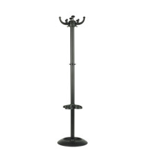 Appendiabiti Jolly - con portaombrelli - 8 posti - 168 x 40 cm - nero - Unisit