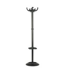 Appendiabiti Jolly - con portaombrelli - 8 posti - 168 x 40 cm - nero - Unisit