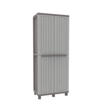 Armadio JWood 268 - 2 ante - 68 x 37,5 x 170 cm - PPL - effetto legno - grigio tortora - Terry