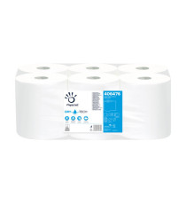 Asciugamani in rotolo Autocut DryTech - 200 mm x 247 mt - diametro 19,8 cm - 1 velo - 26 gr - goffratura micro - bianco
