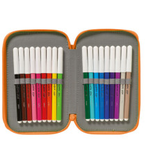 Astuccio 3 zip - 13 x 20 x 7,5 cm - colori e fantasie assortiti - Carioca