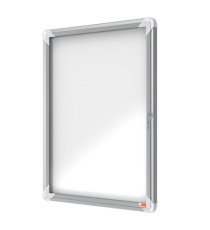 Bacheca per esterni - fondo magnetico bianco - 4 fogli A4 - verticale - Nobo