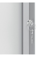 Bacheca per esterni - fondo magnetico bianco - 6 fogli A4 - orizzontale - Nobo