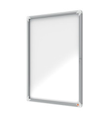 Bacheca per esterni - fondo magnetico bianco - 9 fogli A4 - verticale - Nobo