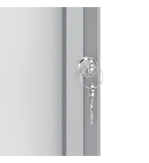 Bacheca per esterni - fondo magnetico bianco - 9 fogli A4 - verticale - Nobo