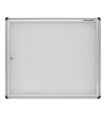Bacheca per interni - con anta battente - fondo bianco magnetico - 6 fogli A4 - orizzontale - Starline